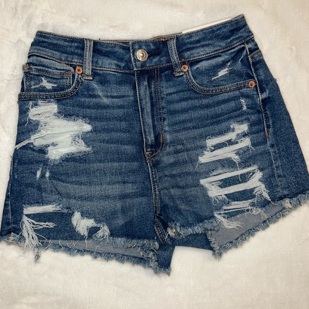 American Eagle Stretch Denim Mom Shorts
